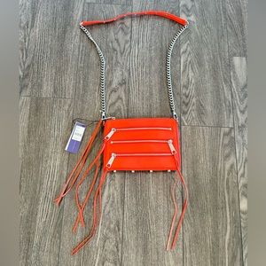 NEW Rebecca Minkoff 5 Zip Crossbody Bag - Poppy Red